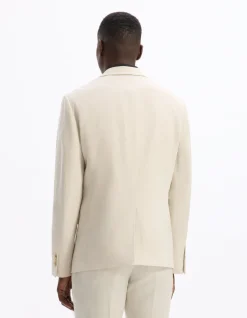 Slim fit linnen colbert