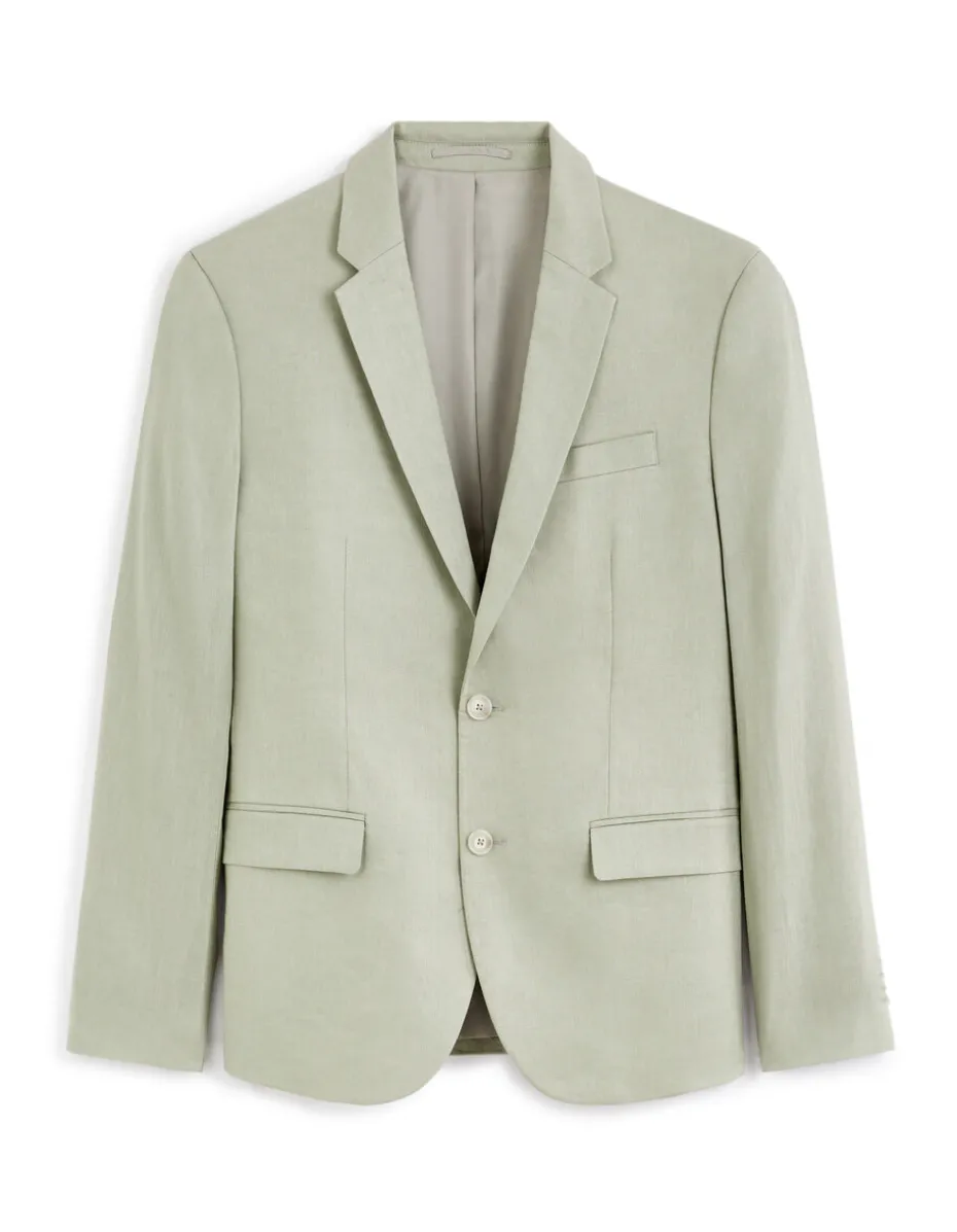 Slim fit linnen colbert