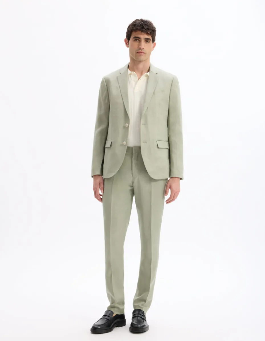Slim fit linnen colbert