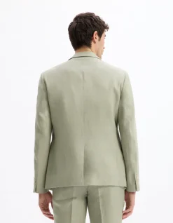 Slim fit linnen colbert