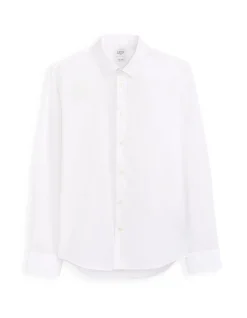Slim fit overhemd 100% katoen popeline - wit