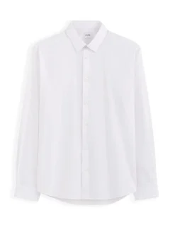 Slim fit overhemd van stretchkatoen - wit
