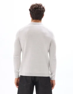 Slim fit polotrui van 100% katoen - gemêleerd grijs