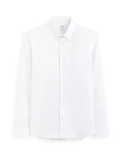 Slim fit royal oxford overhemd - wit