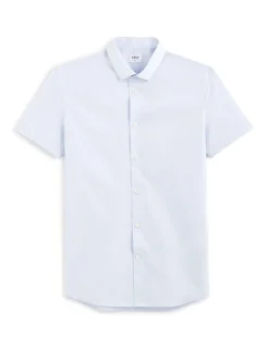 Slim fit shirt in stretchkatoen - lichtblauw