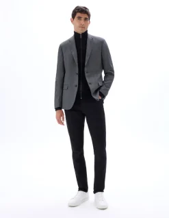 Slim Fit Stretch Blazer - Zwart