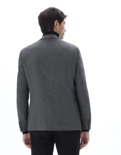 Slim Fit Stretch Blazer - Zwart