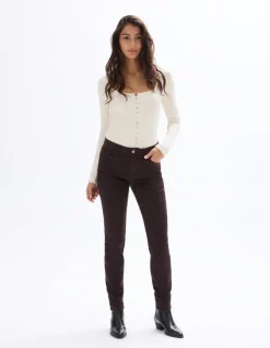Slim fit super stretch broek - Bruin