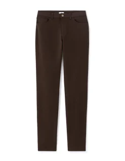 Slim fit super stretch broek - Bruin