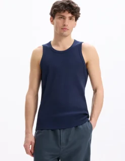 Slim fit tanktop - marine
