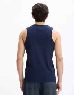 Slim fit tanktop - marine