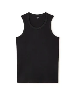 Slim fit tanktop - zwart