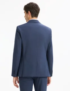 Slim stretch colbert - blauw