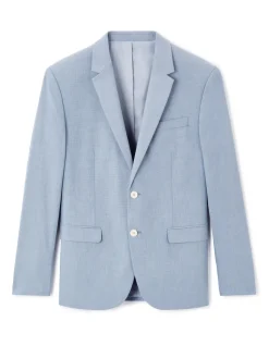 Slim stretch colbert - blauw