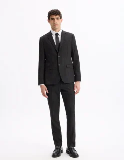 Slim stretch colbert - zwart