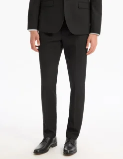 Slim stretch kostuumbroek - zwart