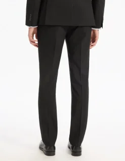 Slim stretch kostuumbroek - zwart