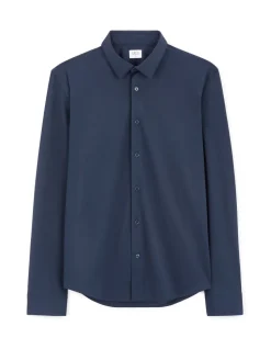 Slim stretch overhemd - marine