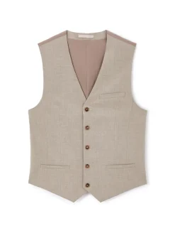 Slim stretch pakvest - beige