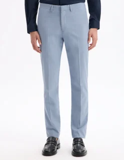 Slim stretch pantalon - blauw