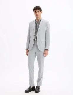 Slim stretch pantalon - grijs