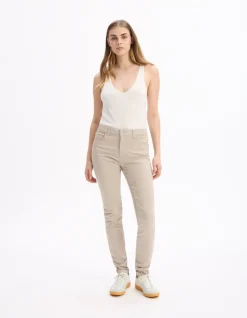 Slim ultrastretch broek - beige