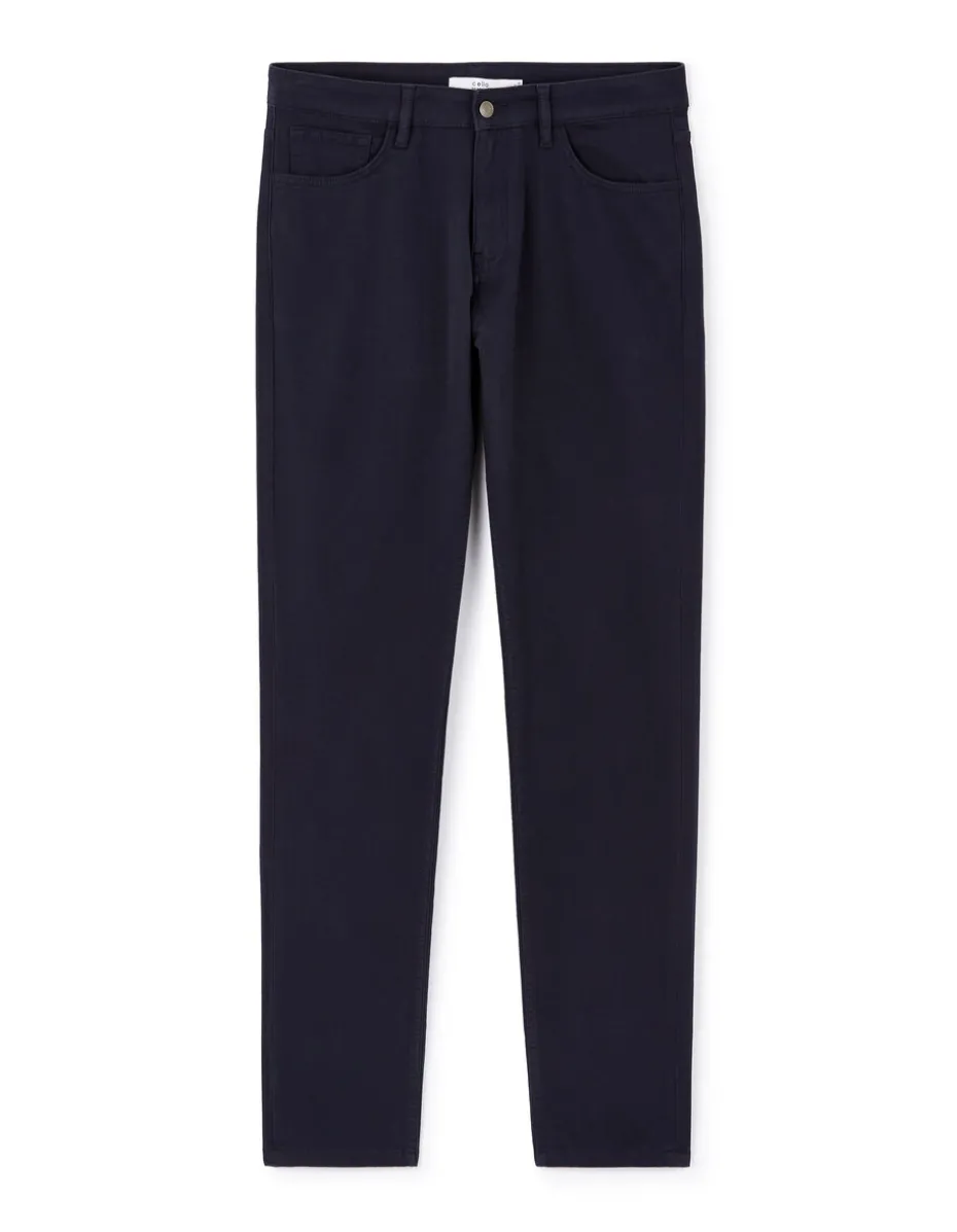 Slim-fit broek - marineblauw