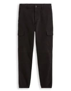 Slim-fit cargobroek - zwart