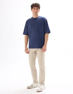 Slim-fit chino broek van stretchkatoen - beige