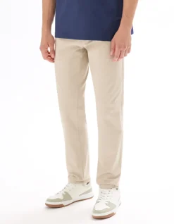 Slim-fit chino broek van stretchkatoen - beige