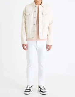 Slim-fit chino broek van stretchkatoen - wit