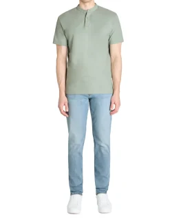 Slim-fit jeans 100% stretchkatoen c25 - lichtblauw