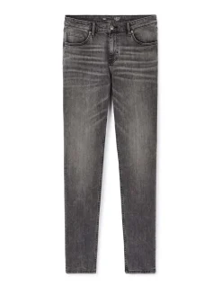 Slim-fit jeans van stretchkatoen C25 - grijs
