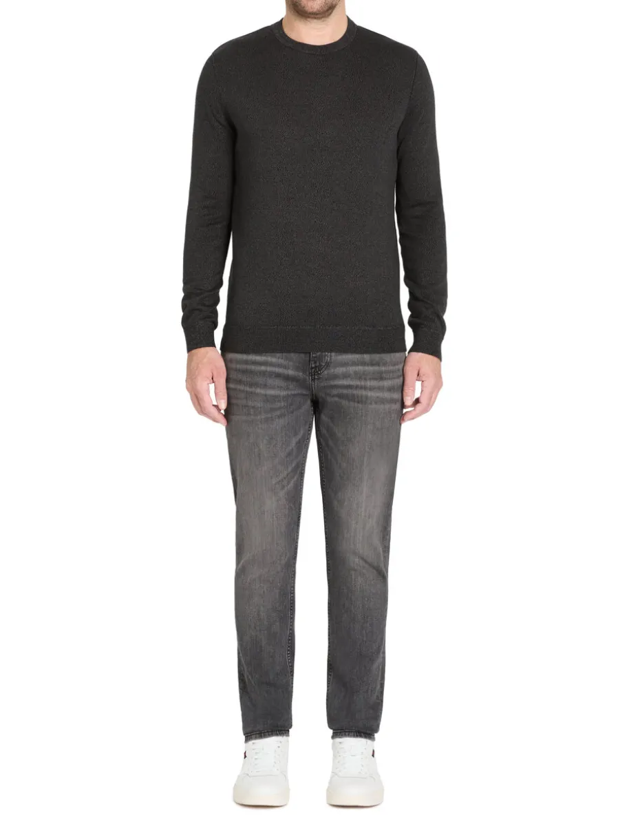 Slim-fit jeans van stretchkatoen C25 - grijs