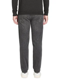 Slim-fit jeans van stretchkatoen C25 - grijs