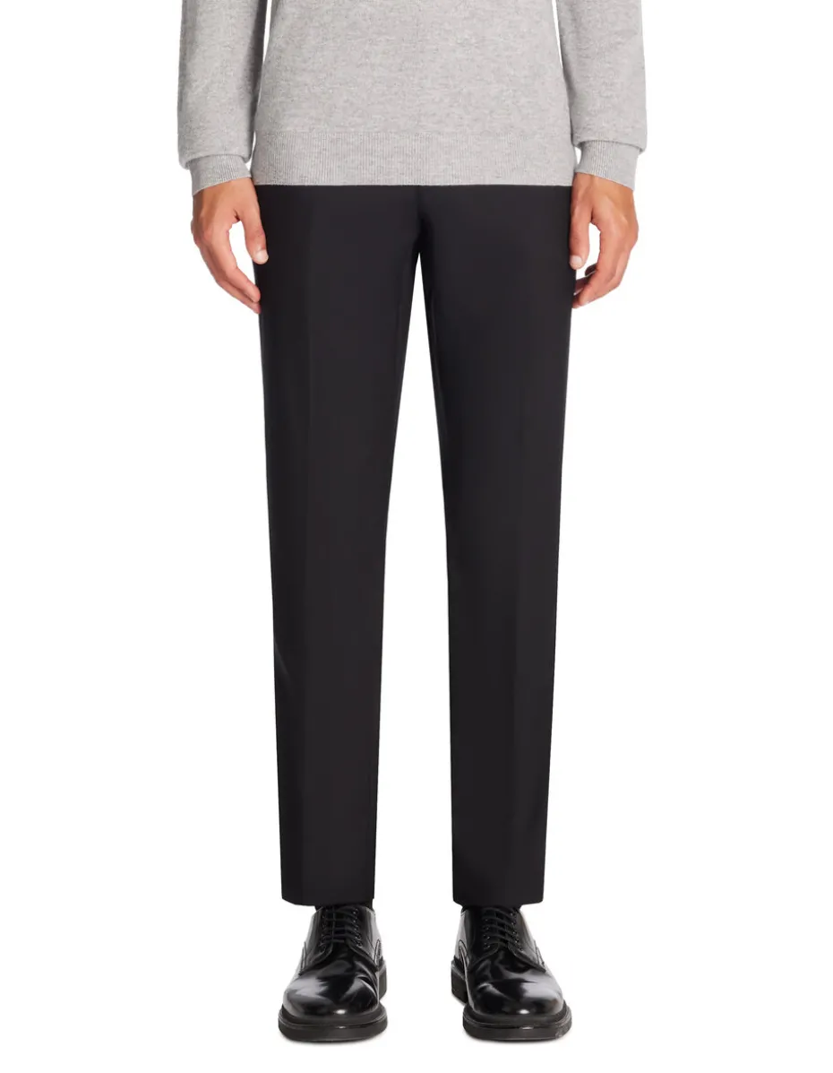 Slim-fit kostuumbroek - zwart