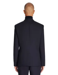 Slim-fit kostuumvest - marineblauw