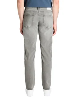 Slim-fit stretch katoenen jeans C25 - grijs