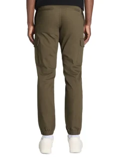 Slim-fit stretch katoenen cargobroek - kaki