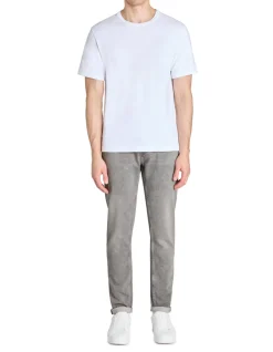 Slim-fit stretch katoenen jeans c25 - grijs