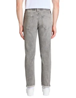 Slim-fit stretch katoenen jeans c25 - grijs