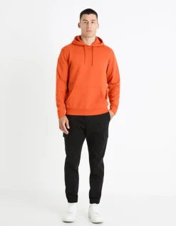 Slim-fit stretch katoenen cargobroek - zwart