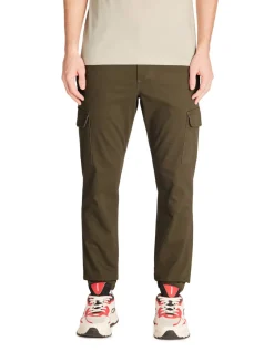 Slim-fit stretch katoenen cargobroek - kaki
