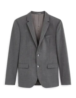 Slim-fit stretch kostuumvest - grijs