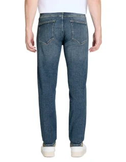 Slim-fit stretchkatoenen jeans C15 in 3 lengtes - blauw