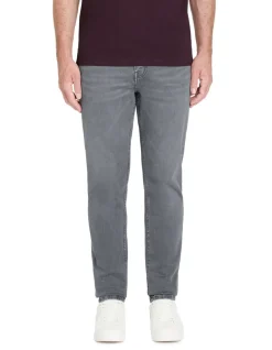 Slim-fit stretchkatoenen jeans C25 - grijs
