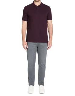 Slim-fit stretchkatoenen jeans C25 - grijs