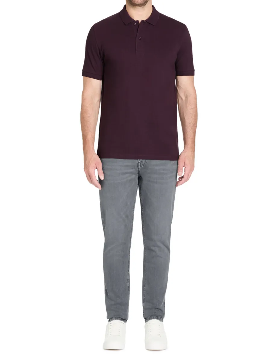 Slim-fit stretchkatoenen jeans C25 - grijs