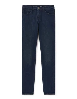 Slim-fit stretchkatoenen jeans c25 - marineblauw
