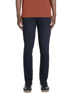 Slim-fit stretchkatoenen jeans c25 - marineblauw